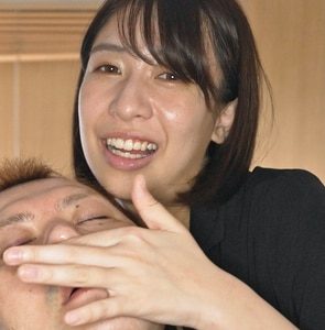 【個人撮影】湊波流の唾液まみれの舌で鼻舐めマッサージ